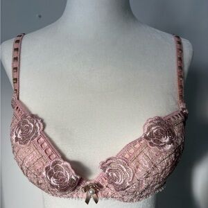 🇫🇷 Lejaby Delicate Pink Floral Lace Bra
